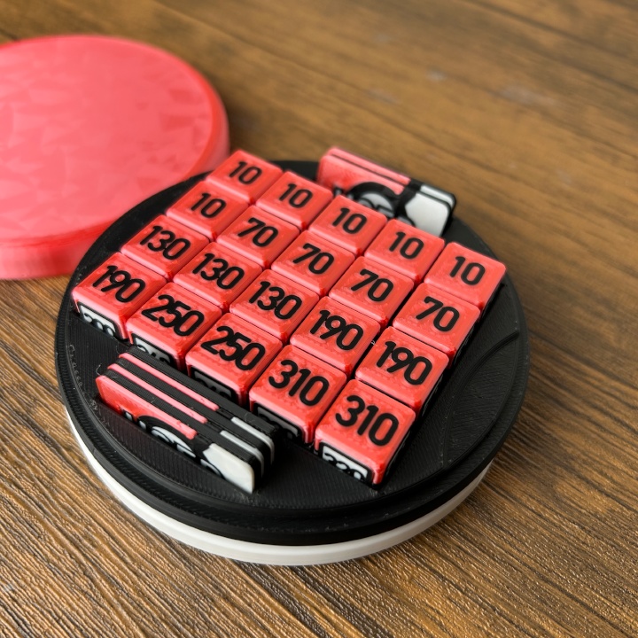 ポケカ 2段マグネットケース ピンクゴールド ダメカンダイス、各種マーカー、チェッカー