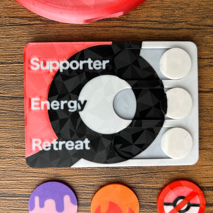 ポケカ 2段マグネットケース ピンクゴールド ダメカンダイス、各種マーカー、チェッカー