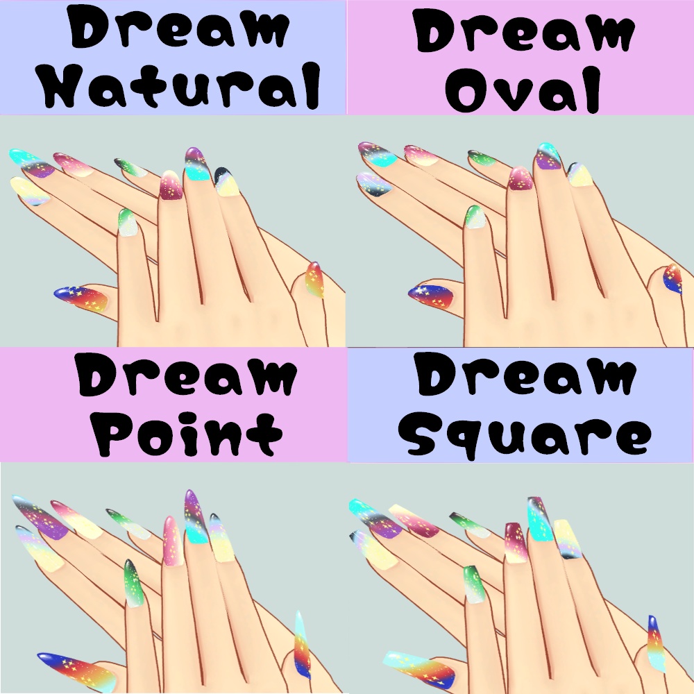 バラエティネイルチップ【MDollnail】【舞夜対応】【全3種】