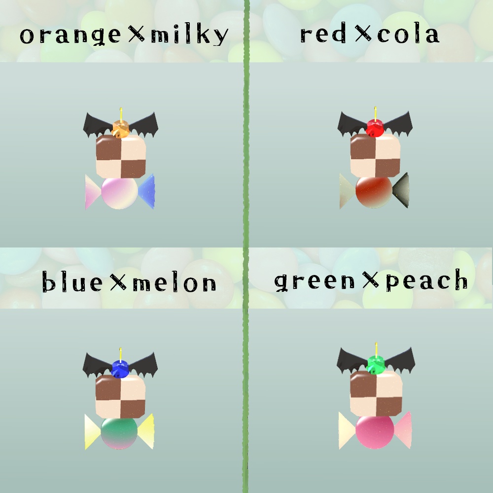 ハロウィンスイーツピアス【Physbone設定済】