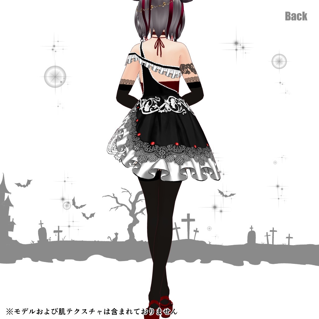 【VRoid衣装】サキュちゃんの小悪魔ドレスセット