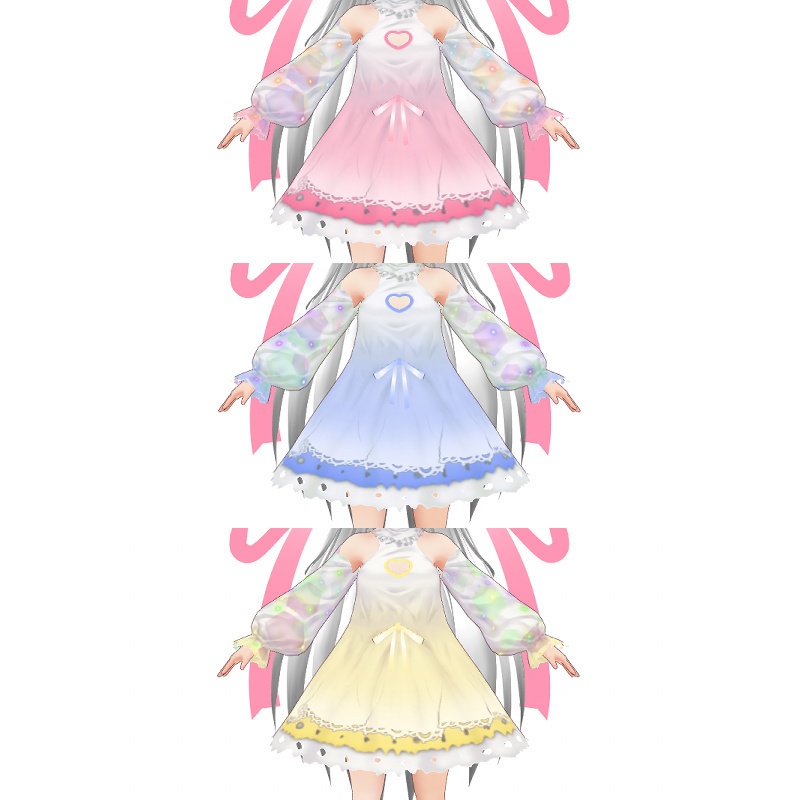 【VRoid衣装】ちびろいどのドレス