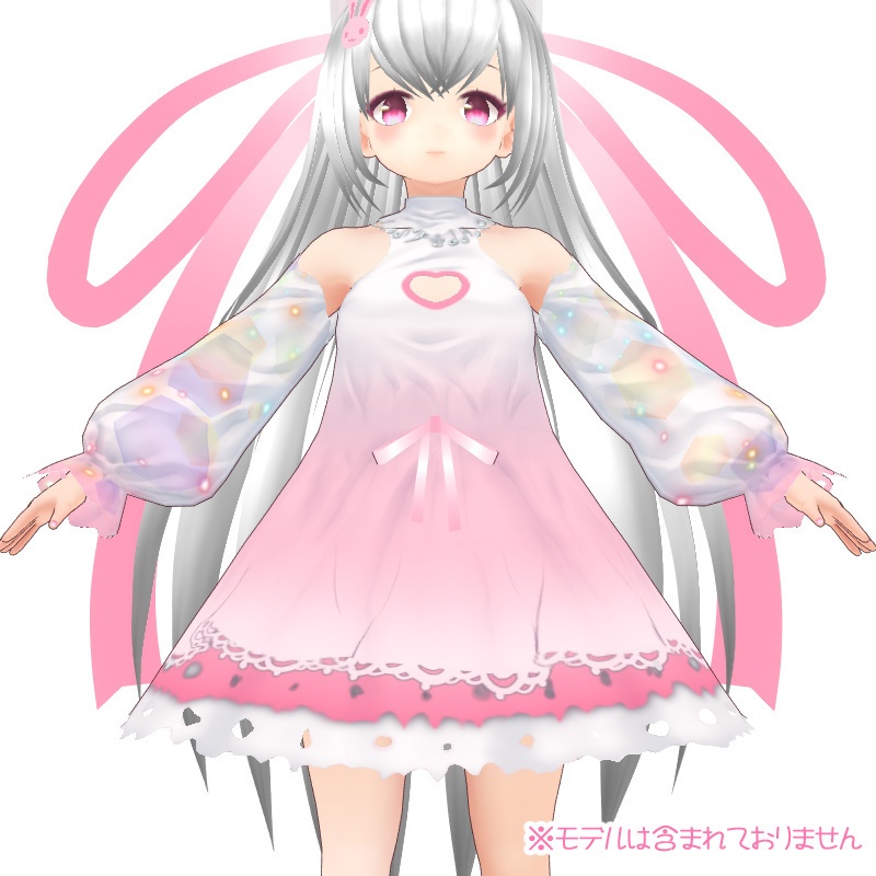 【VRoid用衣装テクスチャ】ちびろいどのドレス
