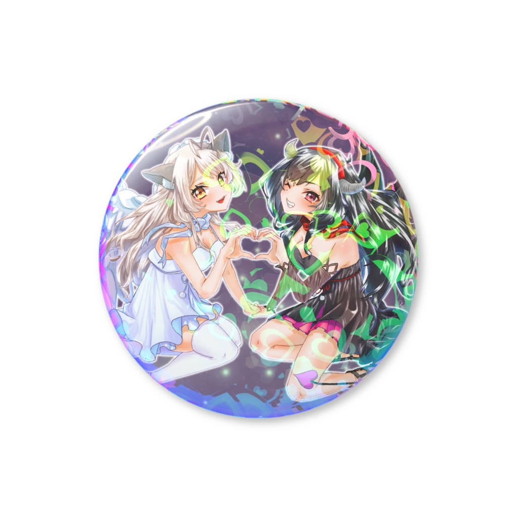 【猫音みけ/みけちゃ ハロウィン】ホログラム缶バッジ