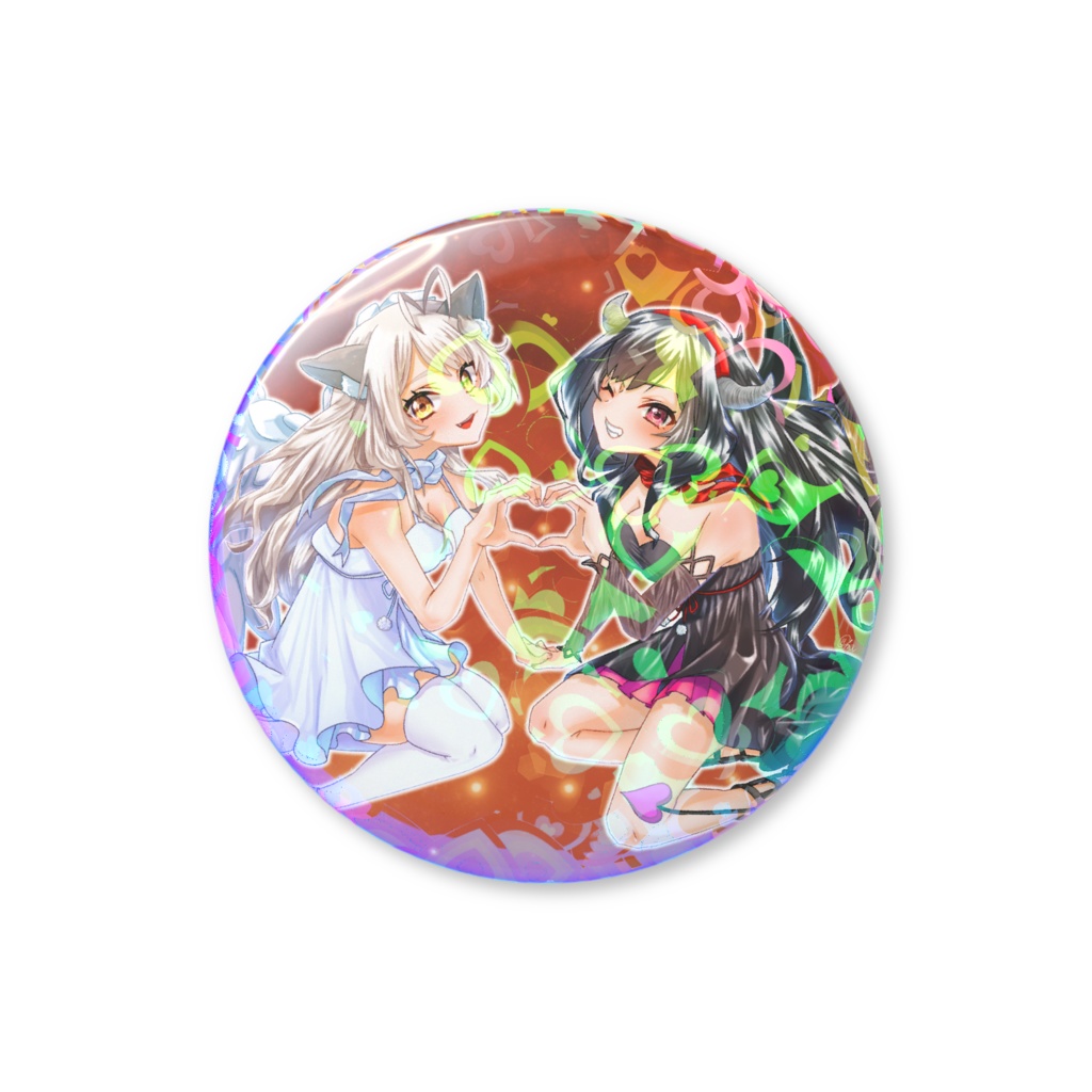 【猫音みけ/みけちゃ ハロウィン】ホログラム缶バッジ