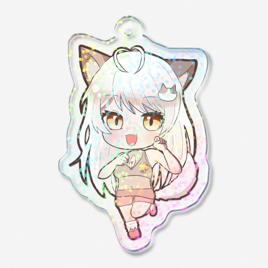 【猫音みけSD】ホログラムアクリルキーホルダー