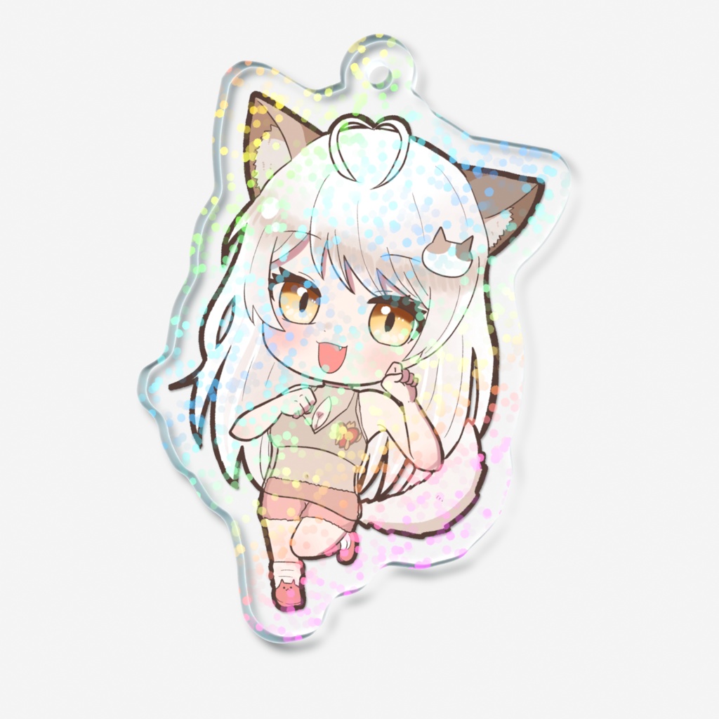 【猫音みけSD】ホログラムアクリルキーホルダー