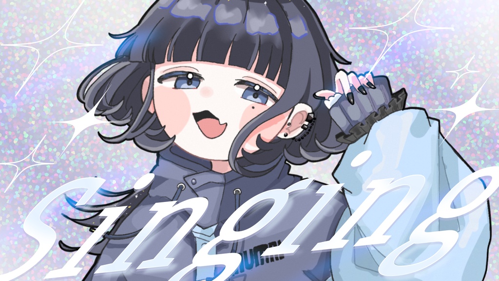 サムネイル グリッター キラキラ 歌枠