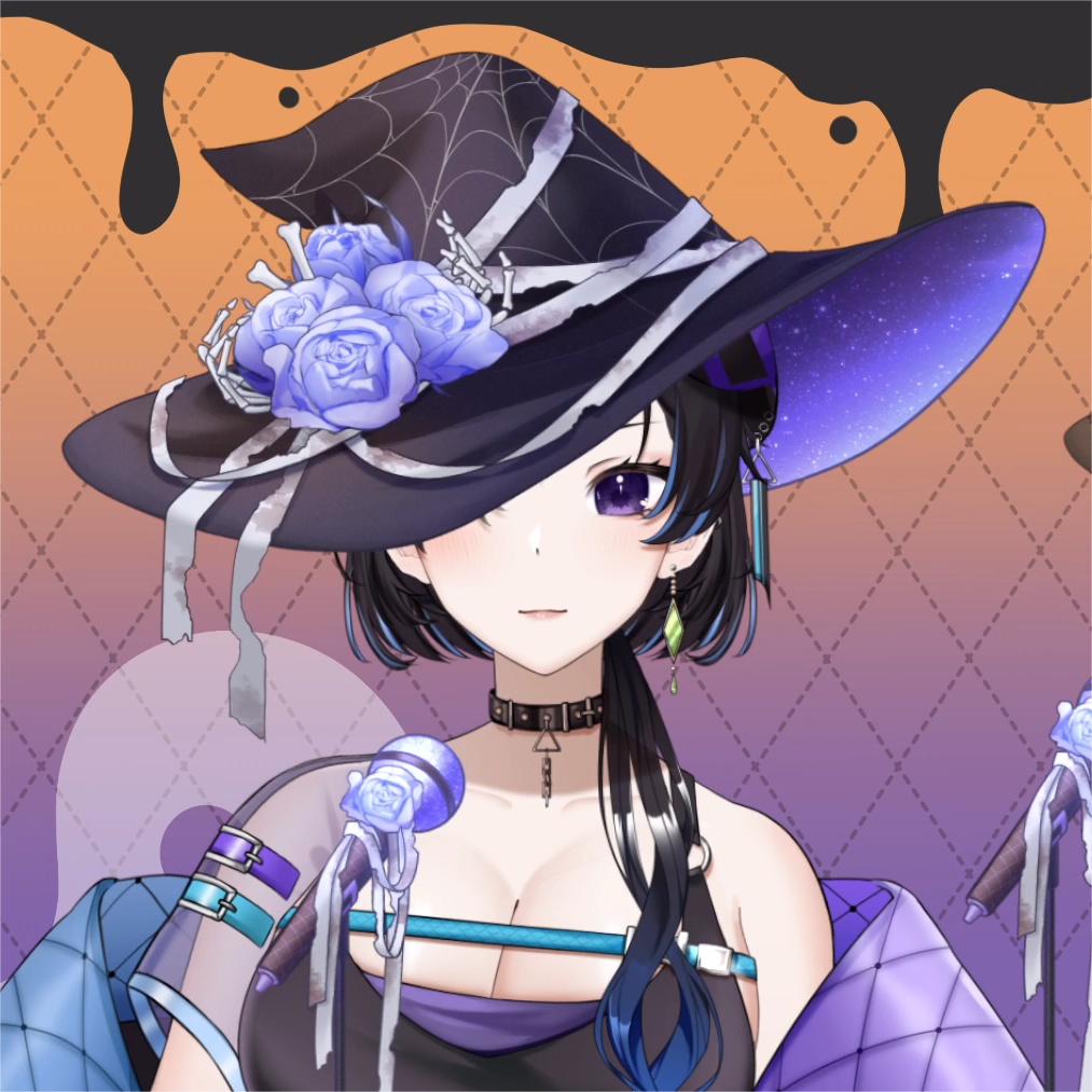 【 無料】【VTuber向け】🎃ハロウィン素材🎃🧙‍♀️魔法使いの帽子＋🎤マイクプラグイン