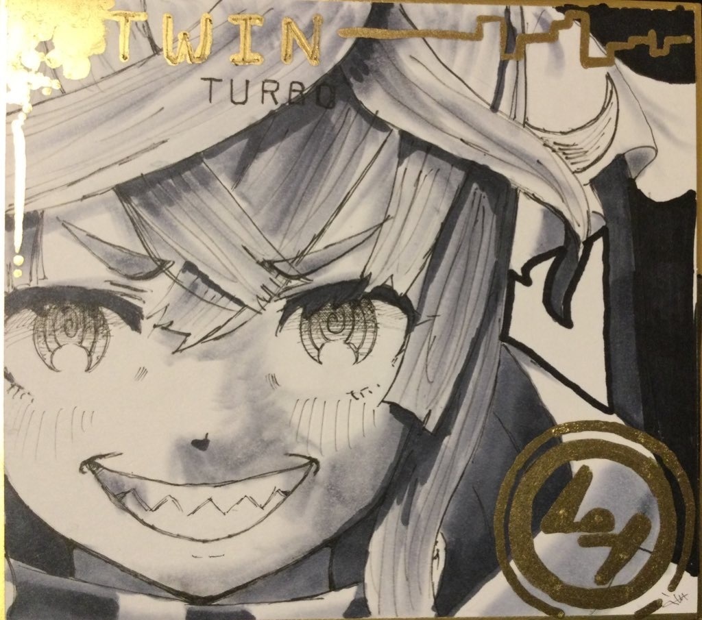 イラスト色紙(ツインターボ)