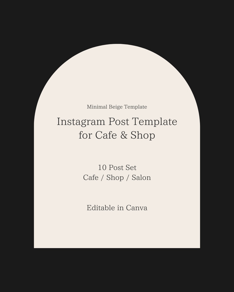 Instagram投稿テンプレート（Canva編集可・10セット）カフェ/ショップ向け
