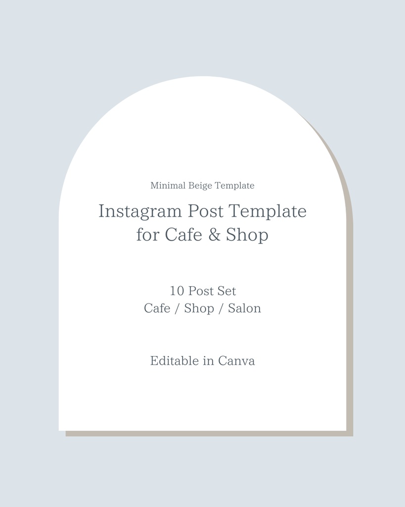 Instagram投稿テンプレート（Canva編集可・10セット）カフェ/ショップ向け