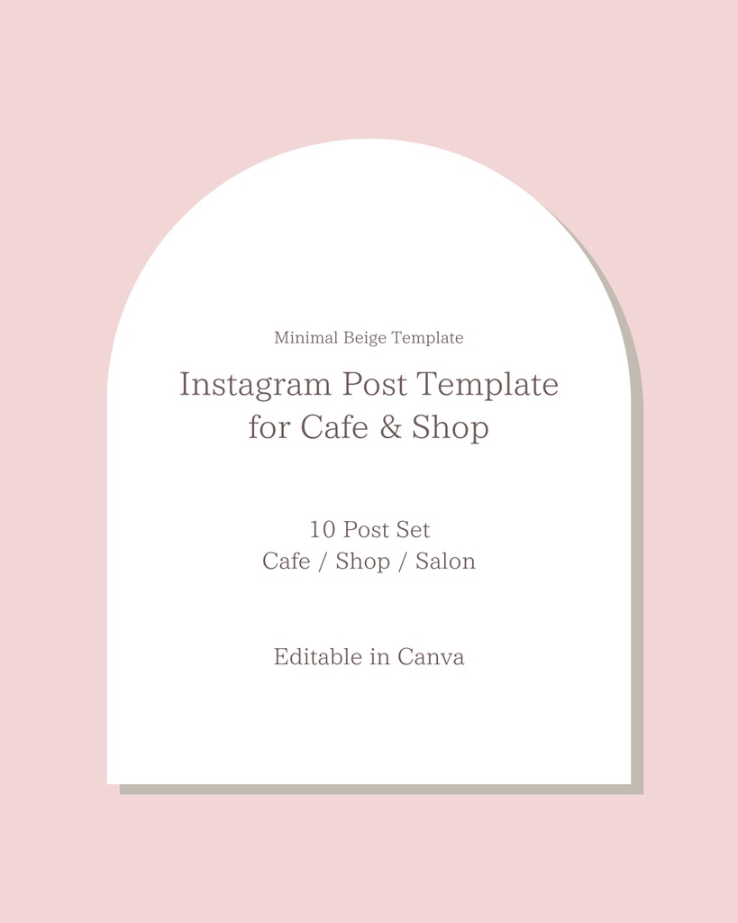 Instagram投稿テンプレート（Canva編集可・10セット）カフェ/ショップ向け