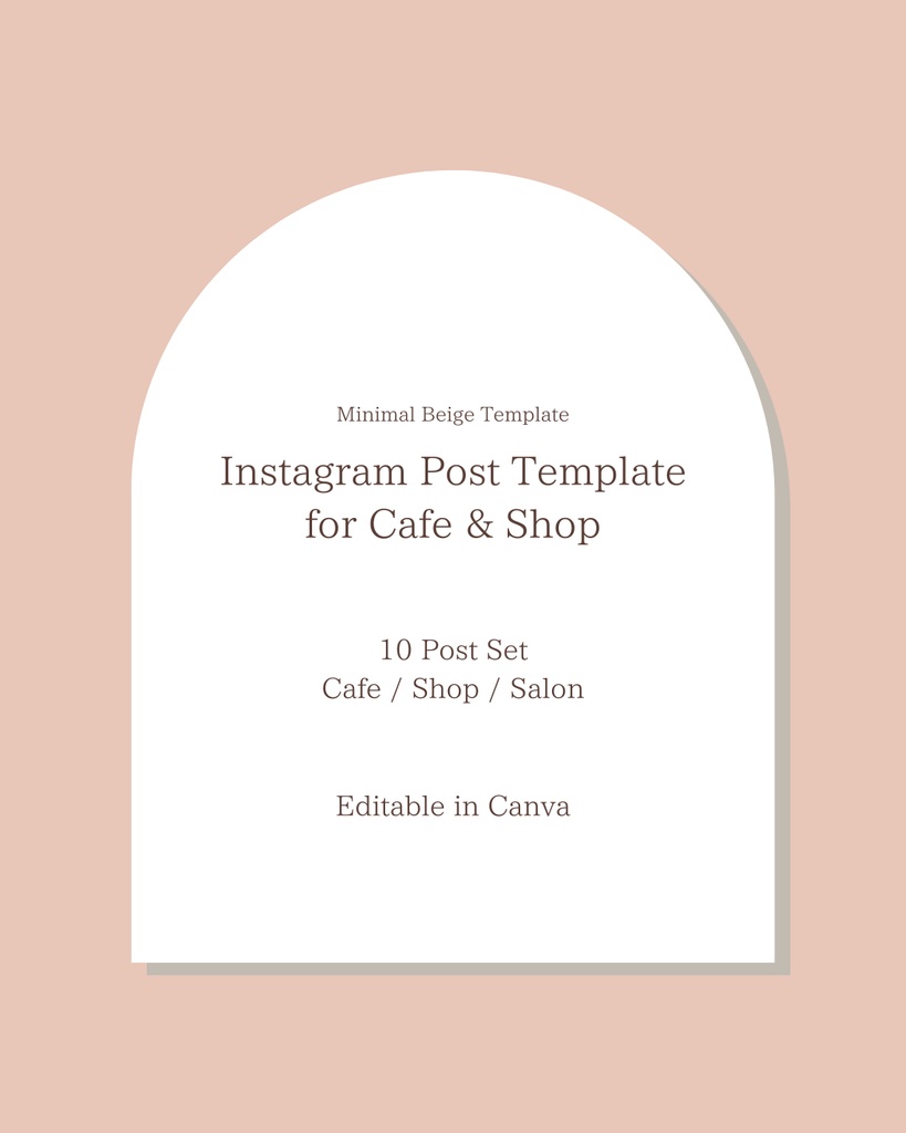 Instagram投稿テンプレート（Canva編集可・10セット）カフェ/ショップ向け