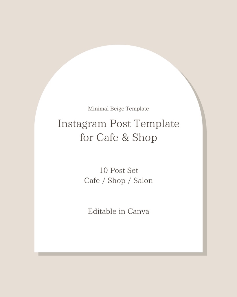 Instagram投稿テンプレート（Canva編集可・10セット）カフェ/ショップ向け
