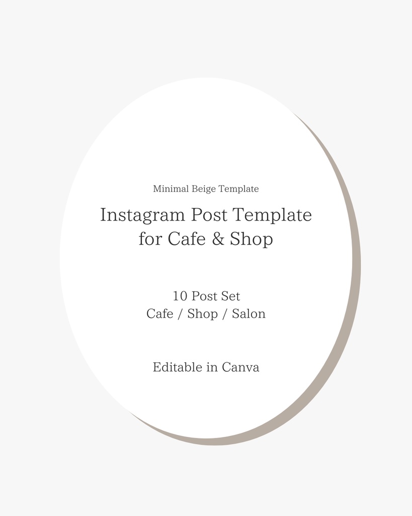Instagram投稿テンプレート（Canva編集可・10セット）カフェ/ショップ向け