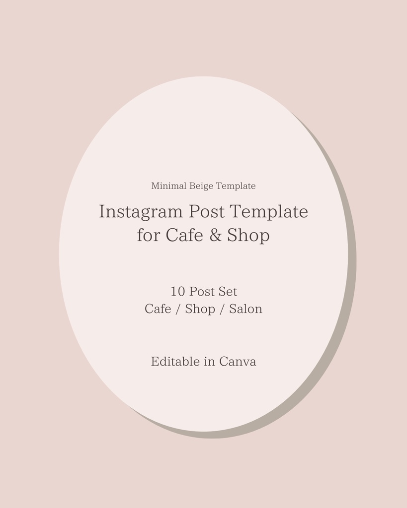 Instagram投稿テンプレート（Canva編集可・10セット）カフェ/ショップ向け