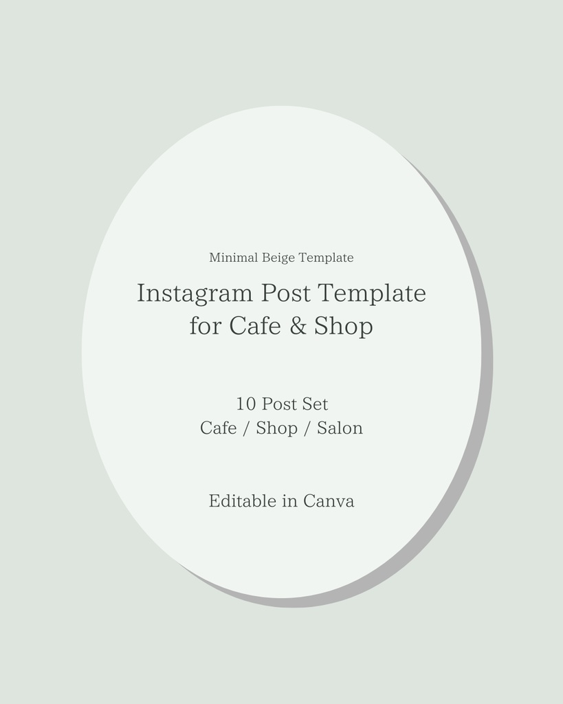 Instagram投稿テンプレート（Canva編集可・10セット）カフェ/ショップ向け