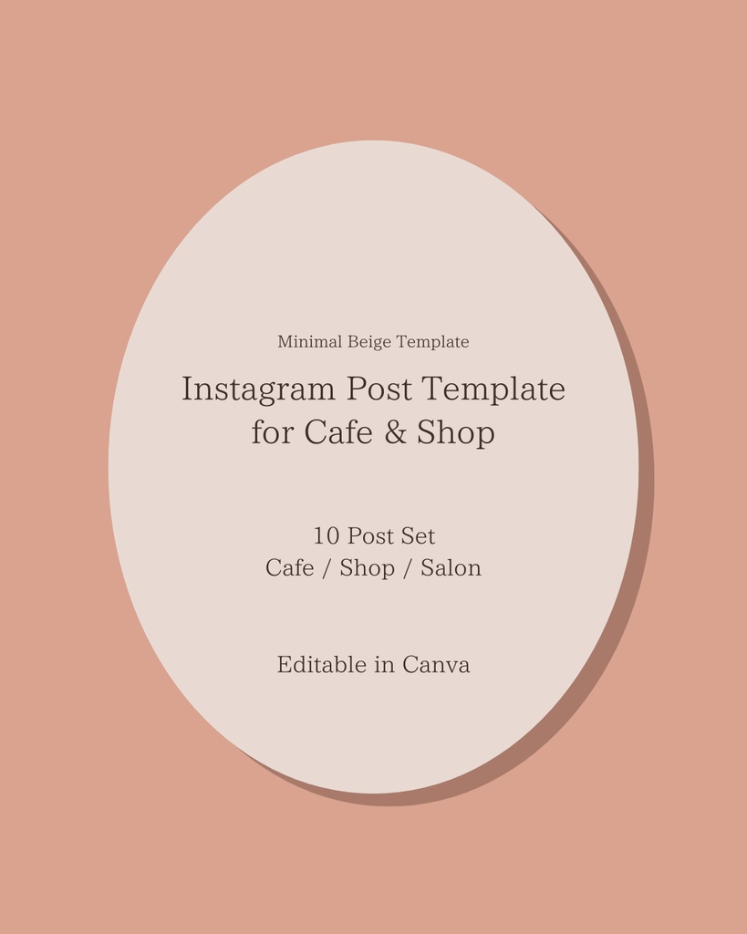 Instagram投稿テンプレート（Canva編集可・10セット）カフェ/ショップ向け