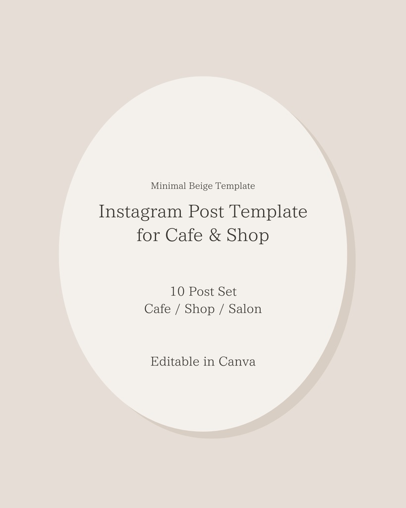 Instagram投稿テンプレート（Canva編集可・10セット）カフェ/ショップ向け