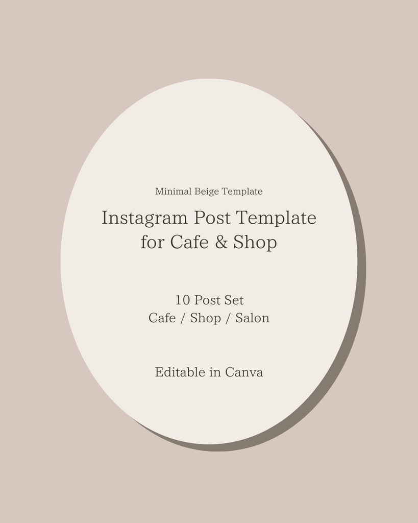 Instagram投稿テンプレート（Canva編集可・10セット）カフェ/ショップ向け