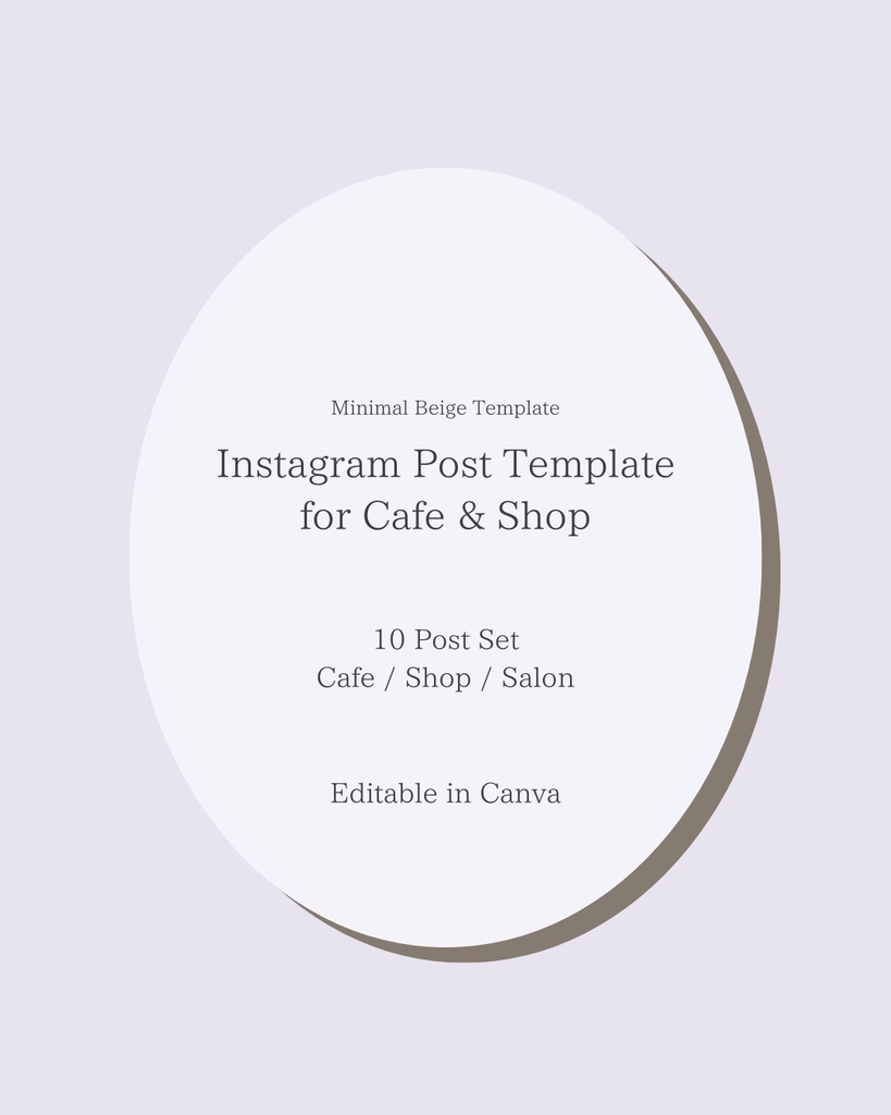 Instagram投稿テンプレート（Canva編集可・10セット）カフェ/ショップ向け