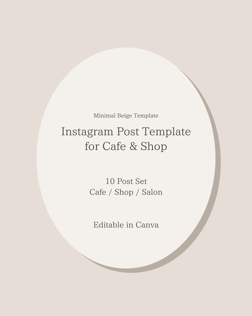 Instagram投稿テンプレート（Canva編集可・10セット）カフェ/ショップ向け