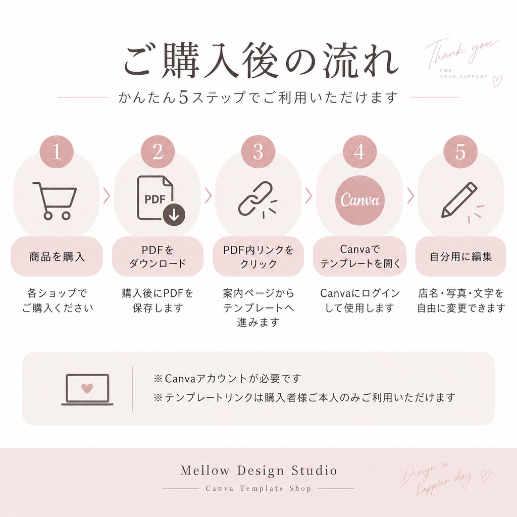 【Canva編集OK】ネイルサロン向けInstagram投稿テンプレート10枚セット Vol.2|ご新規案内・FAQ・メニュー紹介