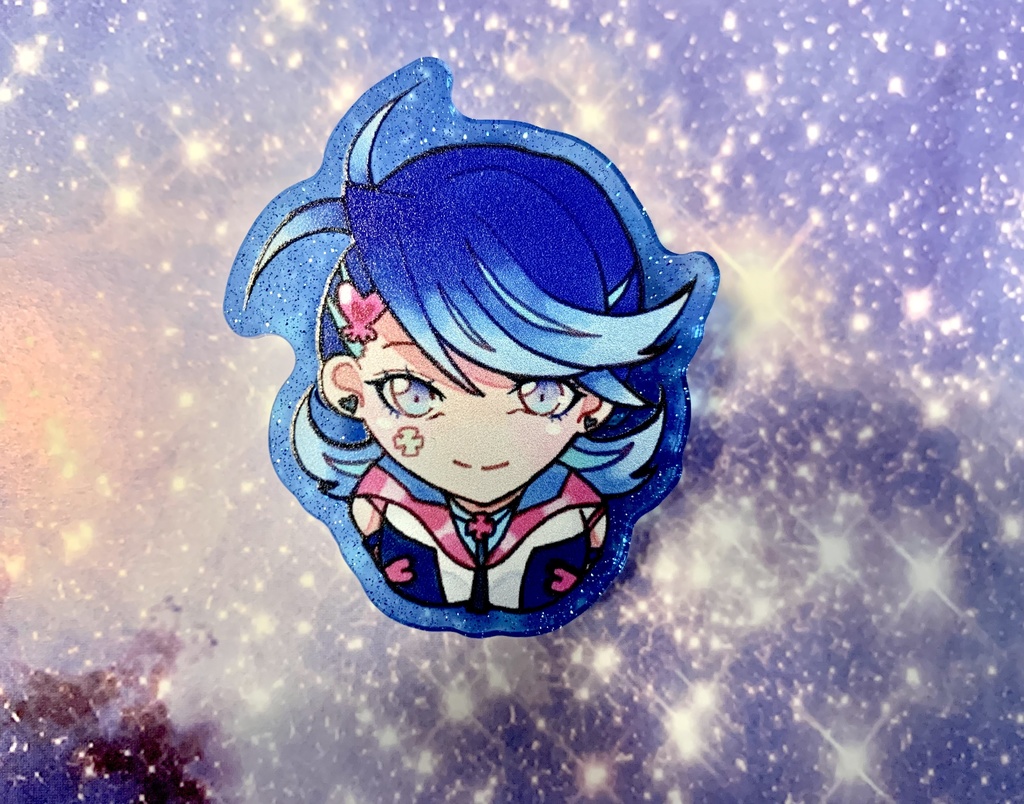 ブルーガール ラメアクリルクリップ(ブルー)
