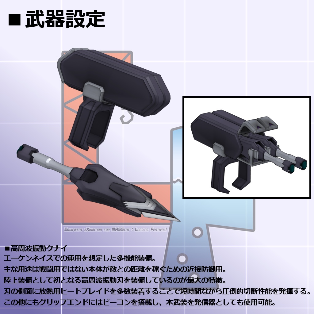 【EXMass2025LF】航空偵察用ステルス装備_エーケンネイス【VRC/MMD】