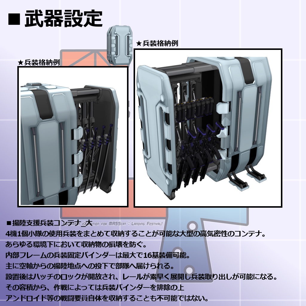 【EXMass2025LF】強襲揚陸支援物資パック【VRC/MMD】
