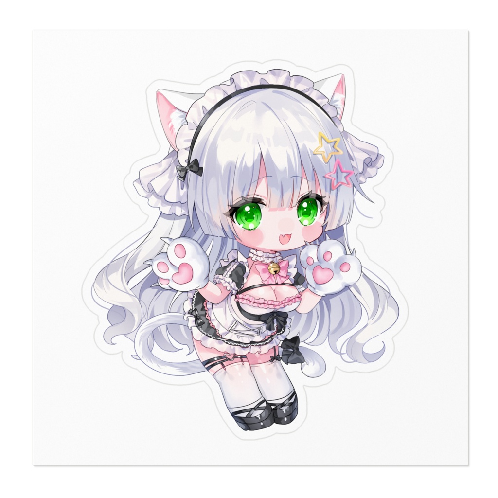 新衣装🐈猫耳メイドかごーめステッカー