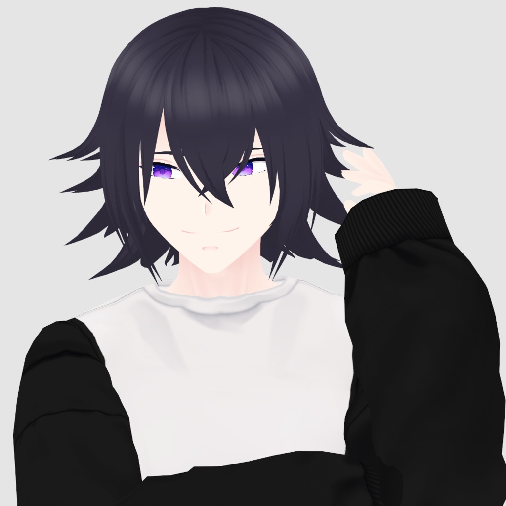 (Vroid 1.0) VRoid用髪型 Husky Hair Preset