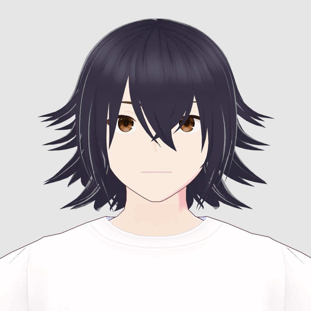 (Vroid 1.0) VRoid用髪型 Husky Hair Preset