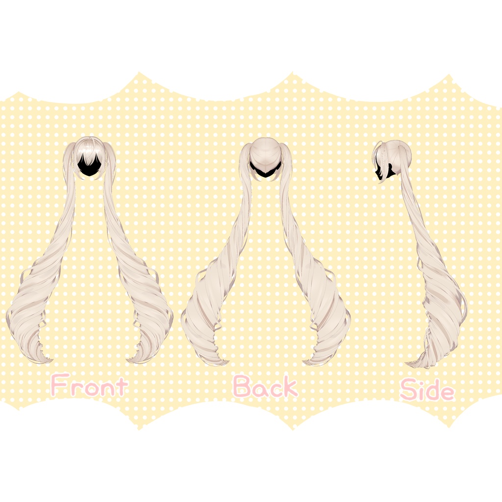 【 9アバター対応 】 Moe Long Twintail