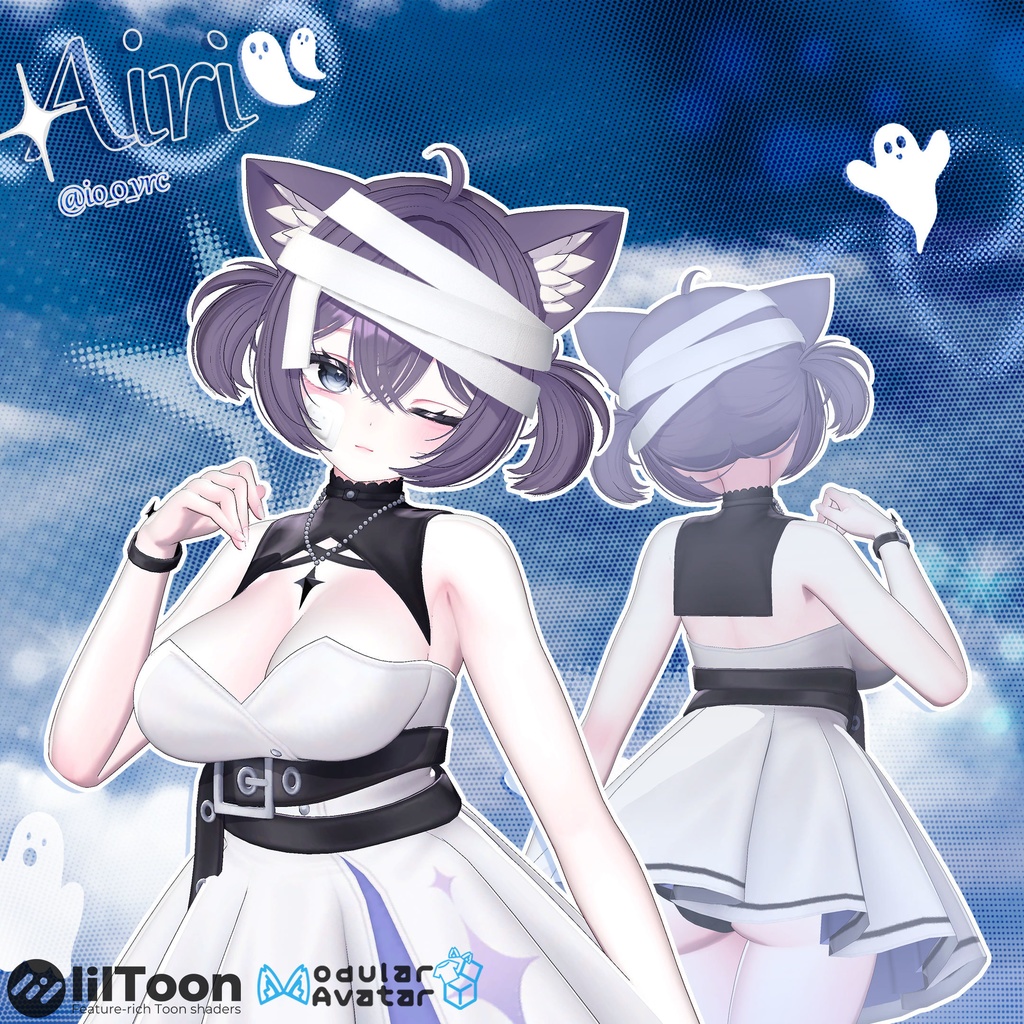 【 11アバター対応 】 Bandage Neko Twin