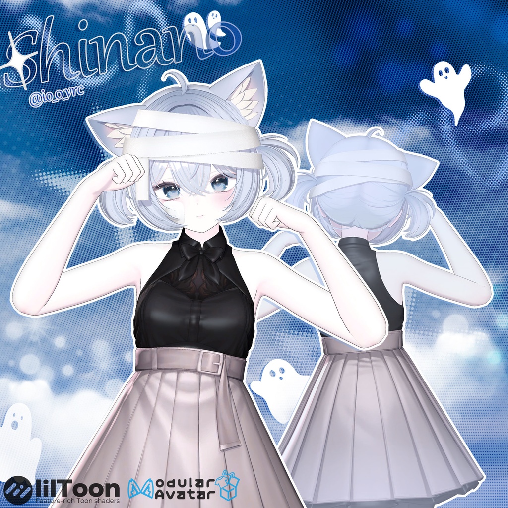 【 11アバター対応 】 Bandage Neko Twin