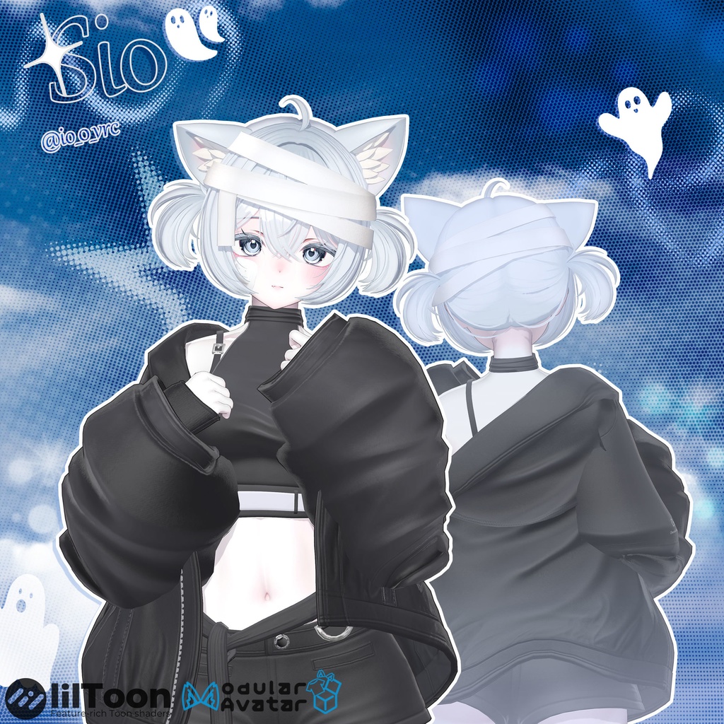 【 11アバター対応 】 Bandage Neko Twin