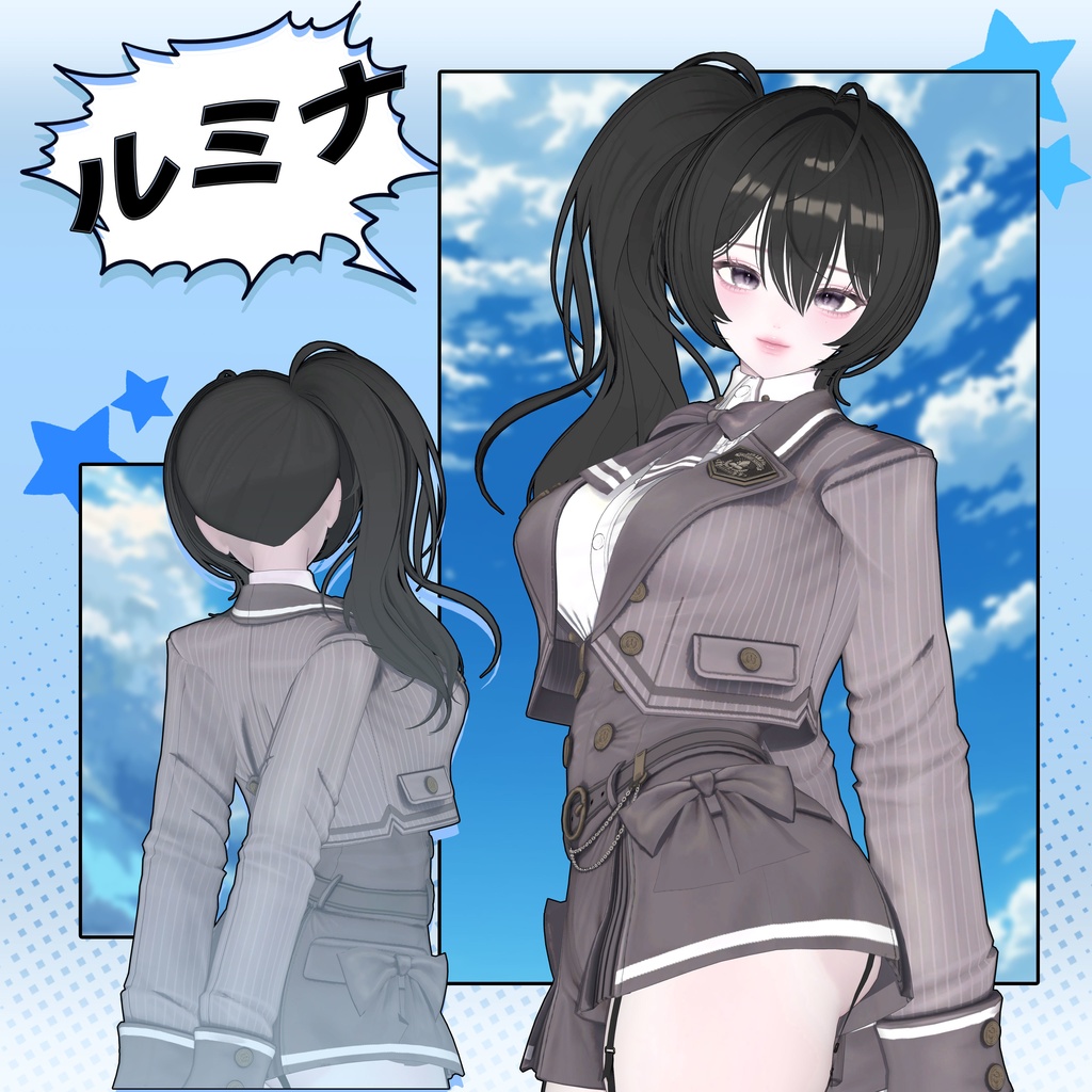 【 12アバター対応 】 Fuwa Sidetail