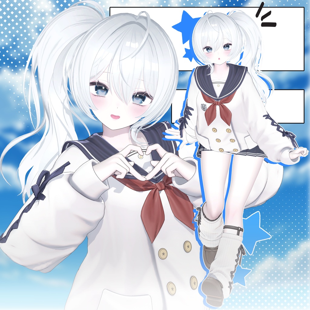 【 12アバター対応 】 Fuwa Sidetail