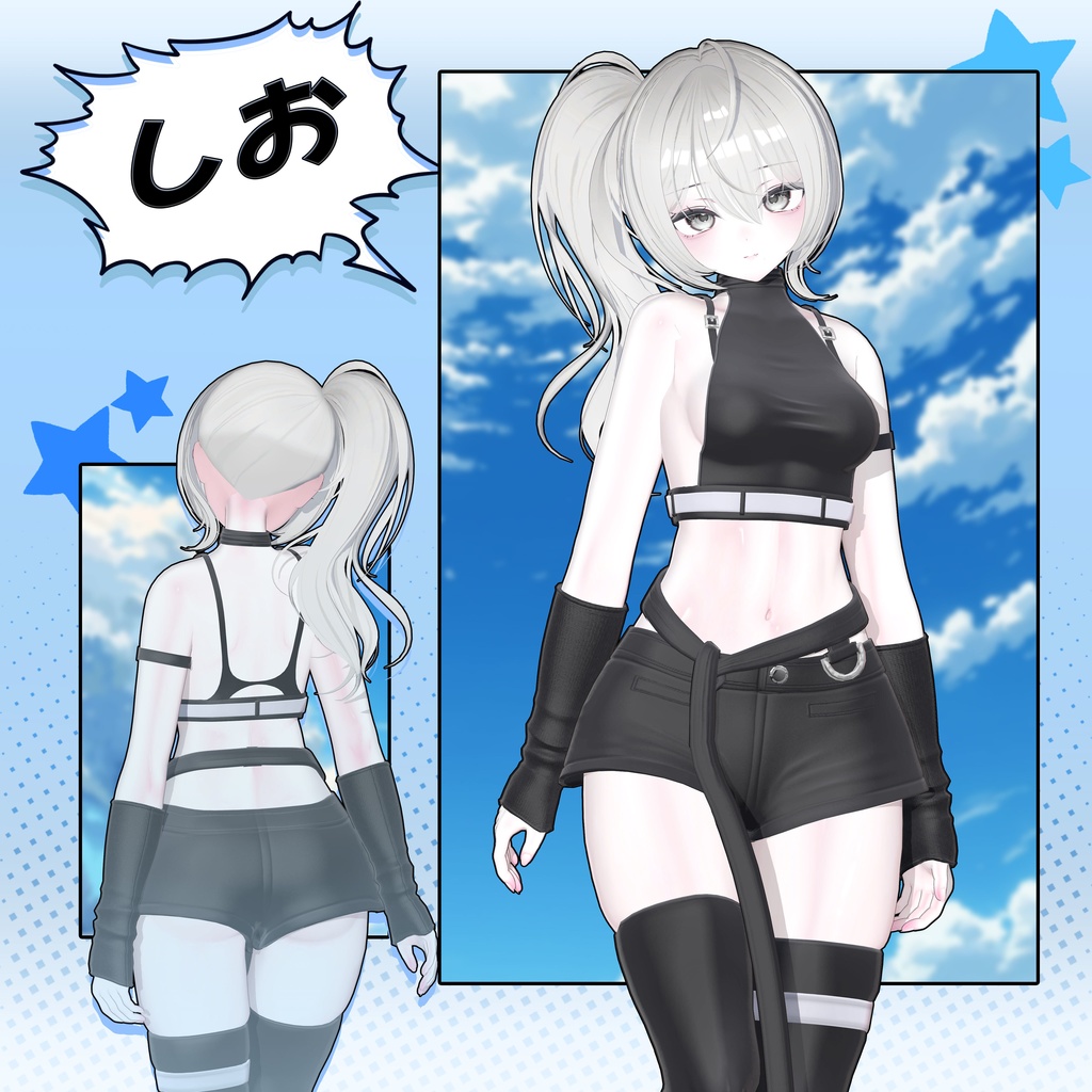 【 12アバター対応 】 Fuwa Sidetail