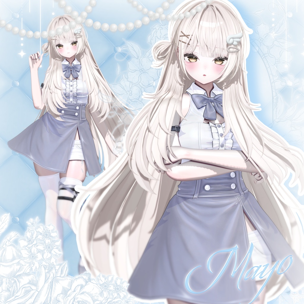 【 14アバター対応 】 Side Half Bun