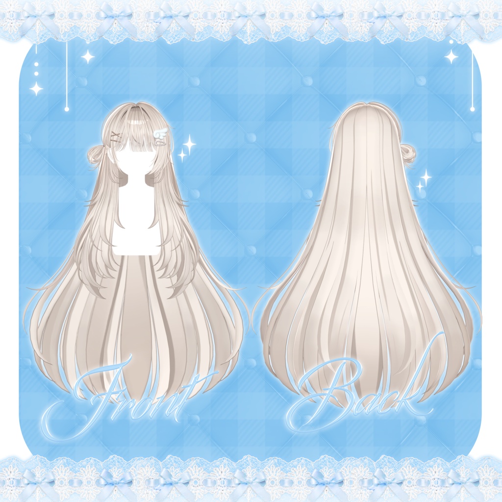 【 14アバター対応 】 Side Half Bun