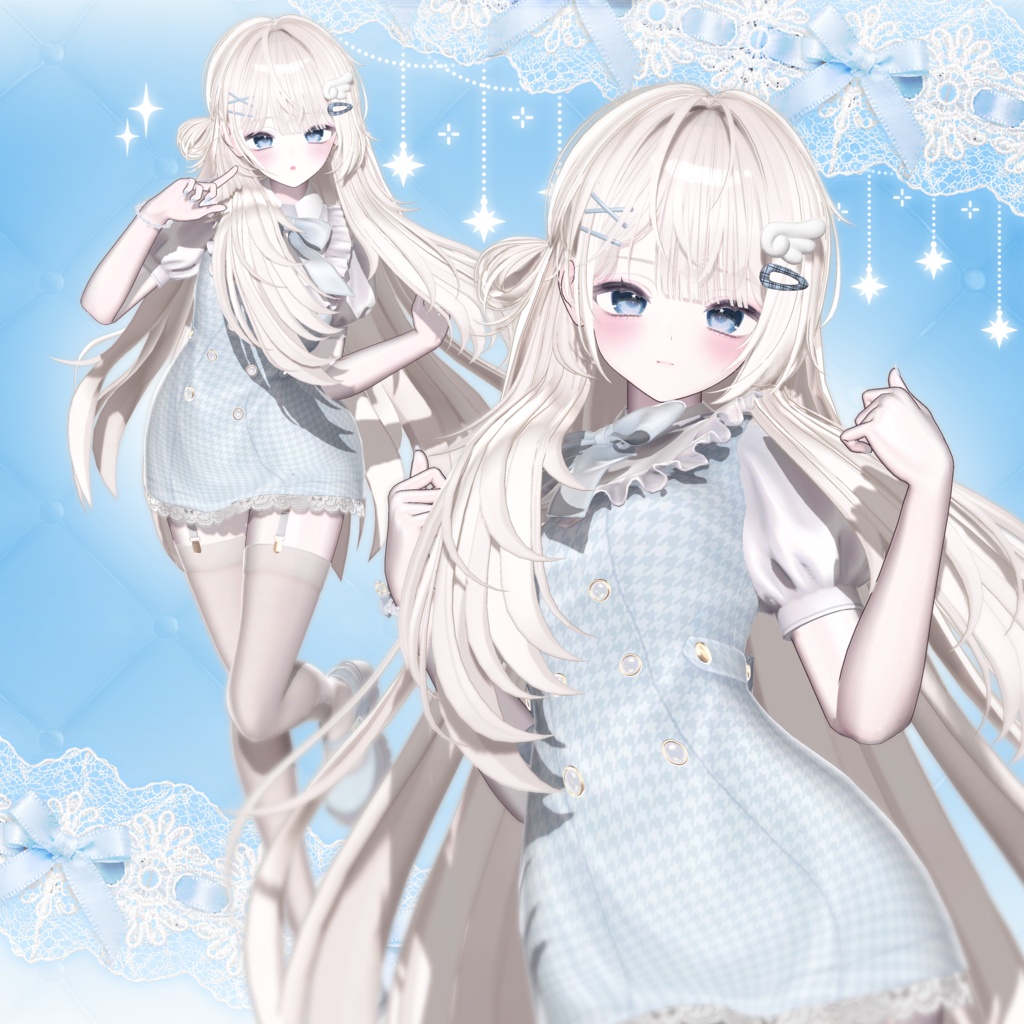【 14アバター対応 】 Side Half Bun