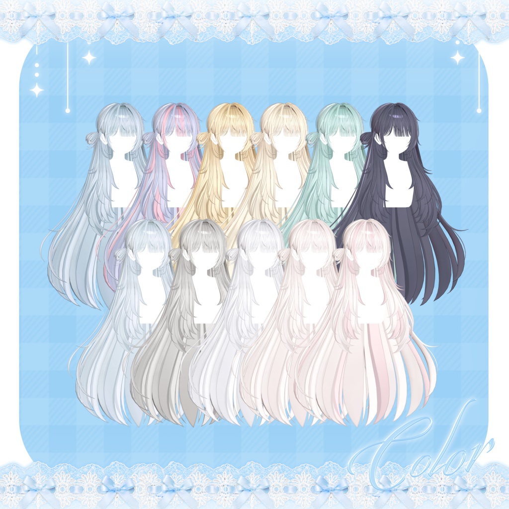 【 14アバター対応 】 Side Half Bun