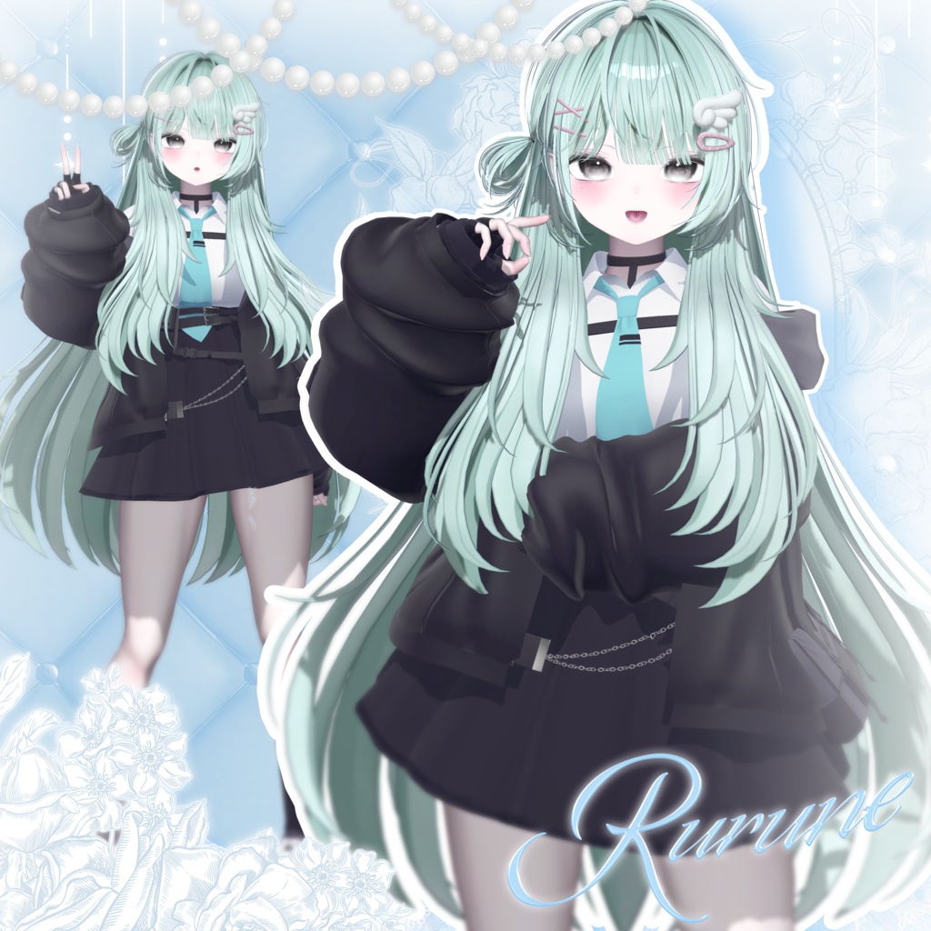 【 14アバター対応 】 Side Half Bun
