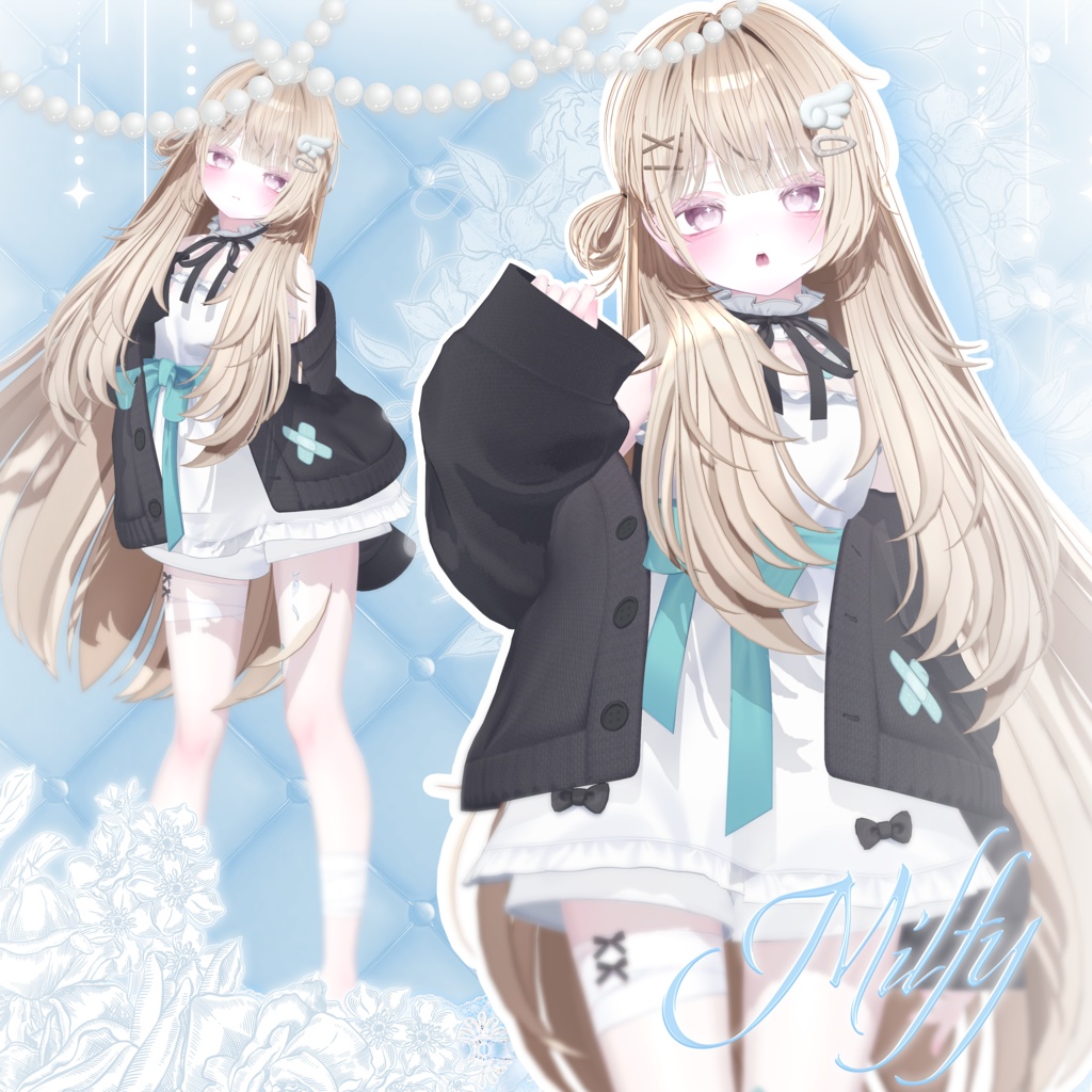 【 14アバター対応 】 Side Half Bun