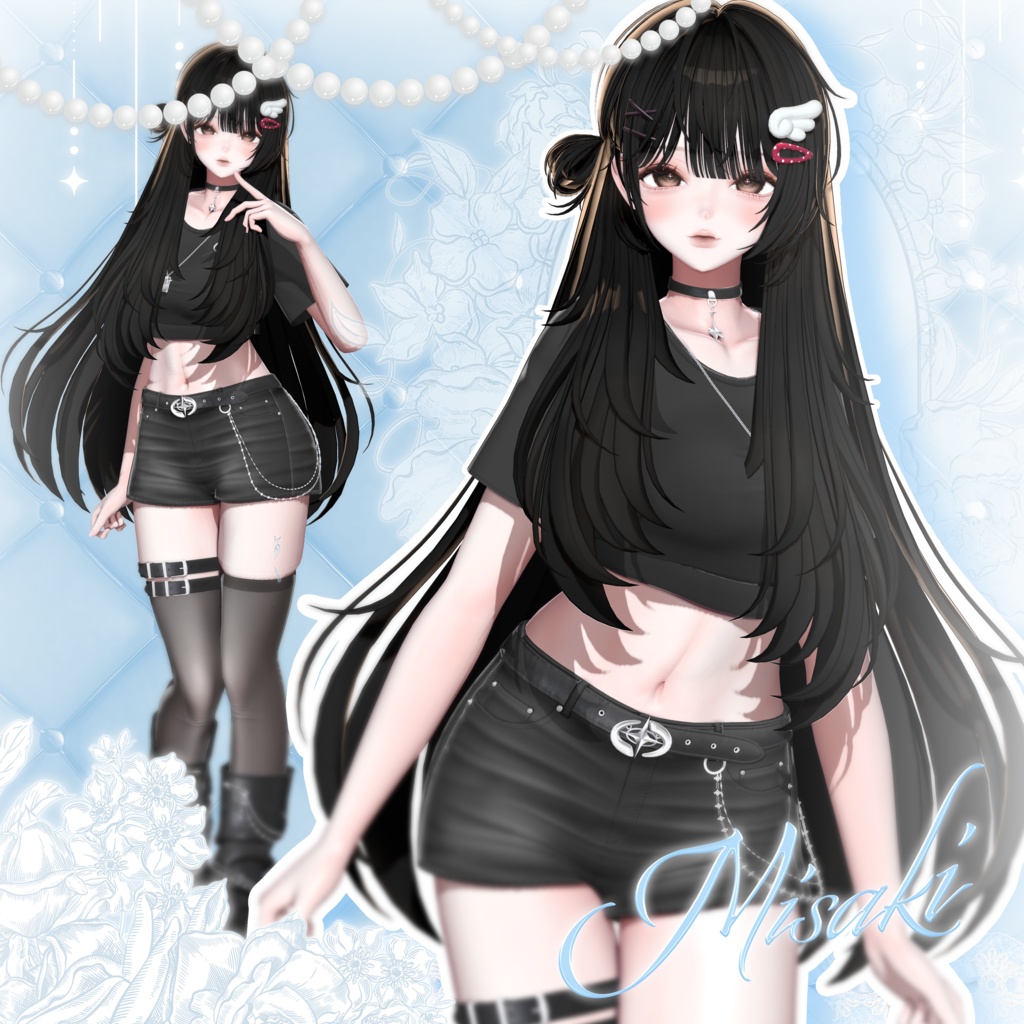 【 14アバター対応 】 Side Half Bun