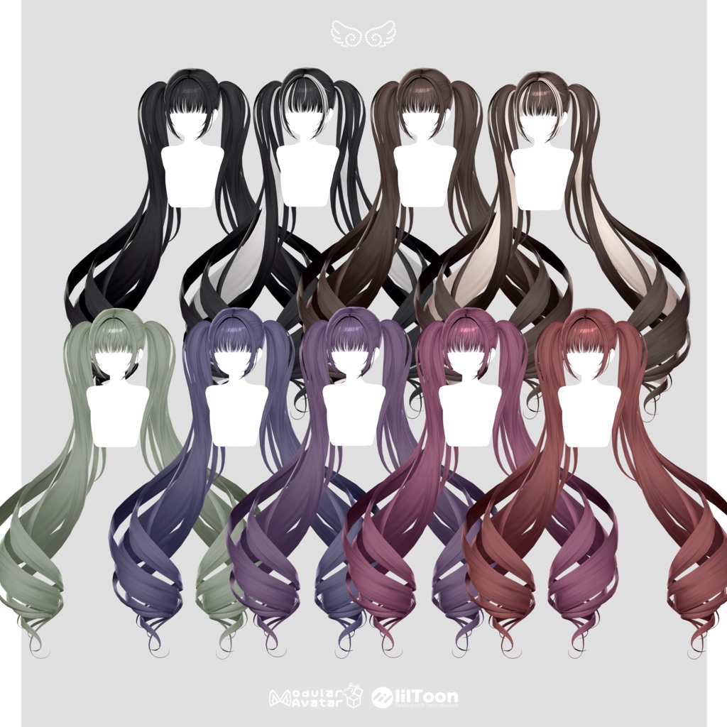 【 13アバター対応 】 Roll Twintail