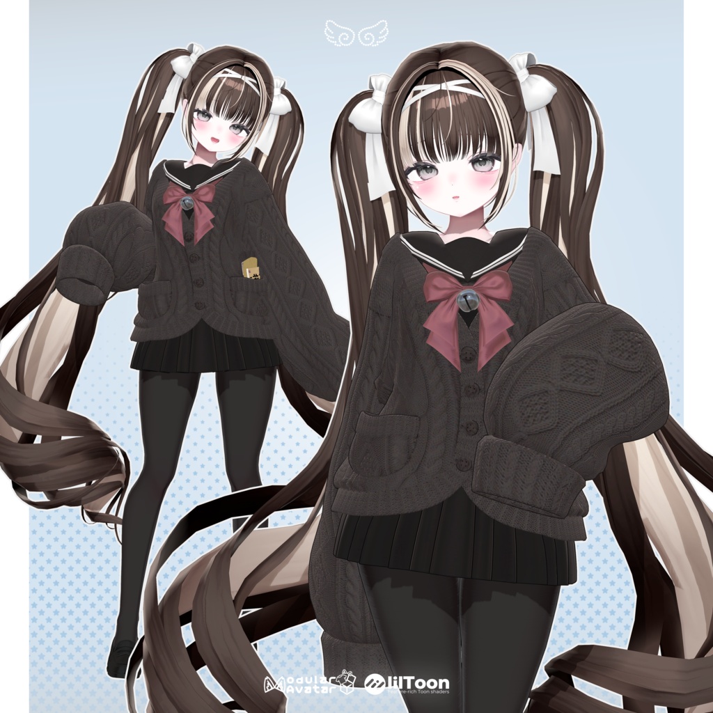 【 13アバター対応 】 Roll Twintail